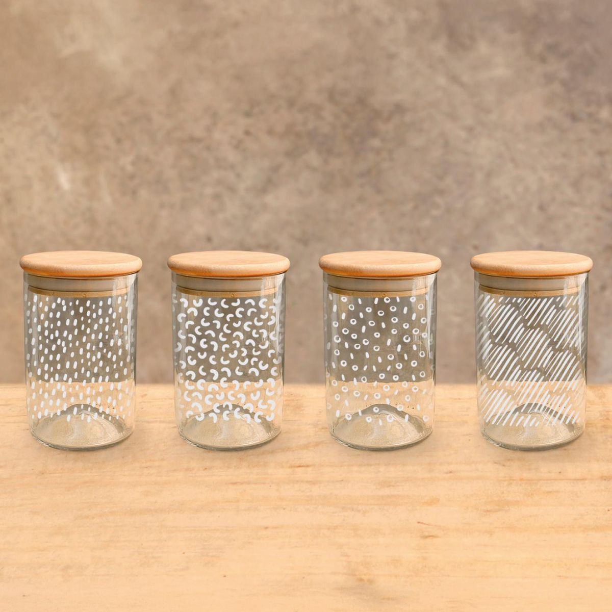 GREEN GLASS - Pack 4 Frascos Patrón Cereales - 300cc