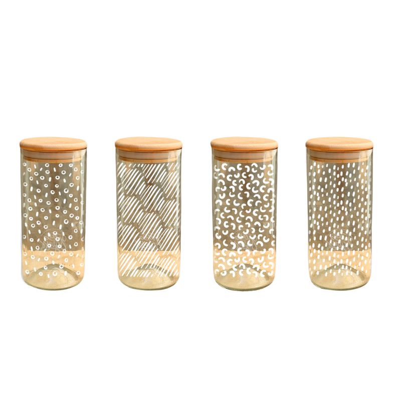 GREEN GLASS - Pack 4 Frascos Patrón Cereales - 500cc