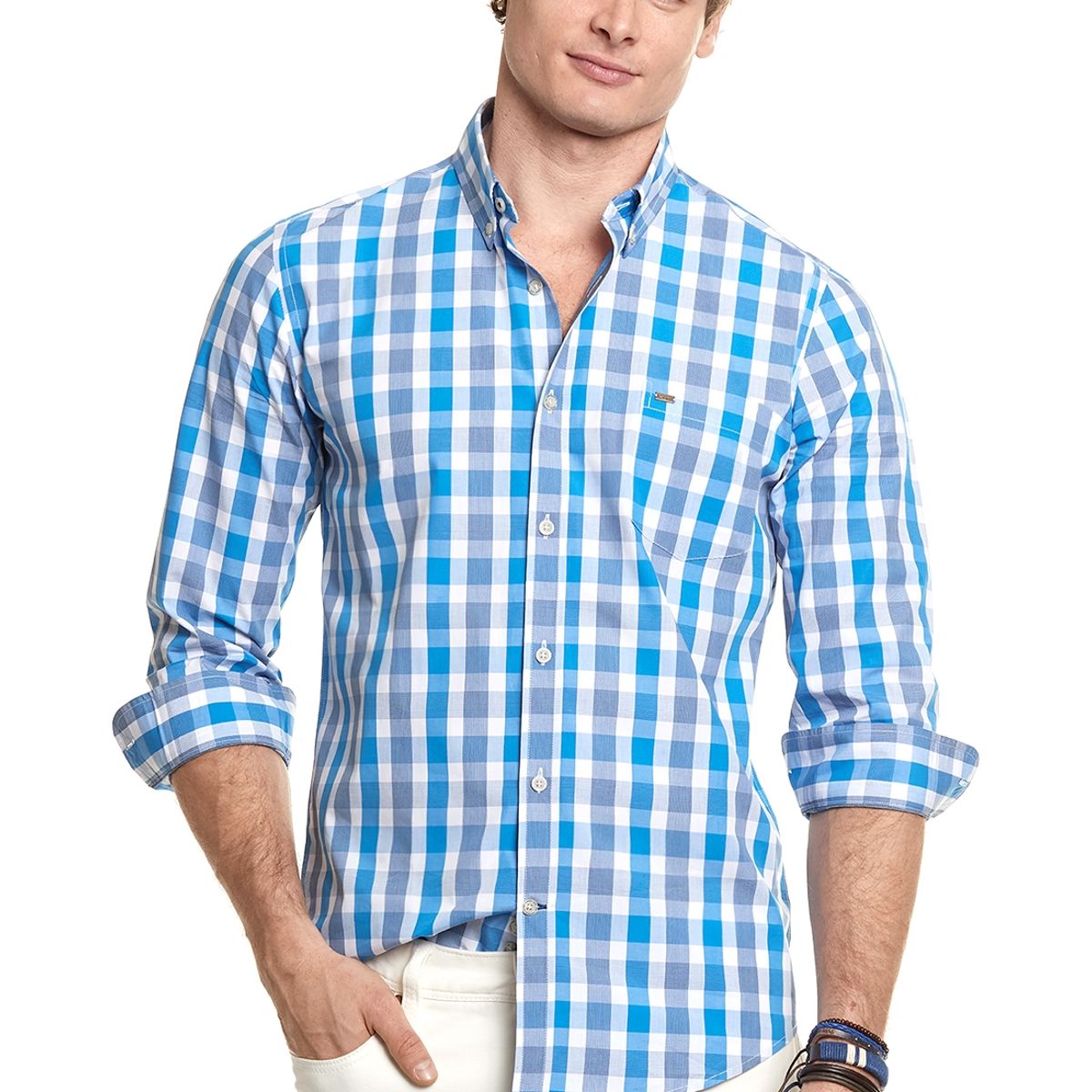 FEROUCH - Camisa Checkered Chicago Fj Azul Ferouch