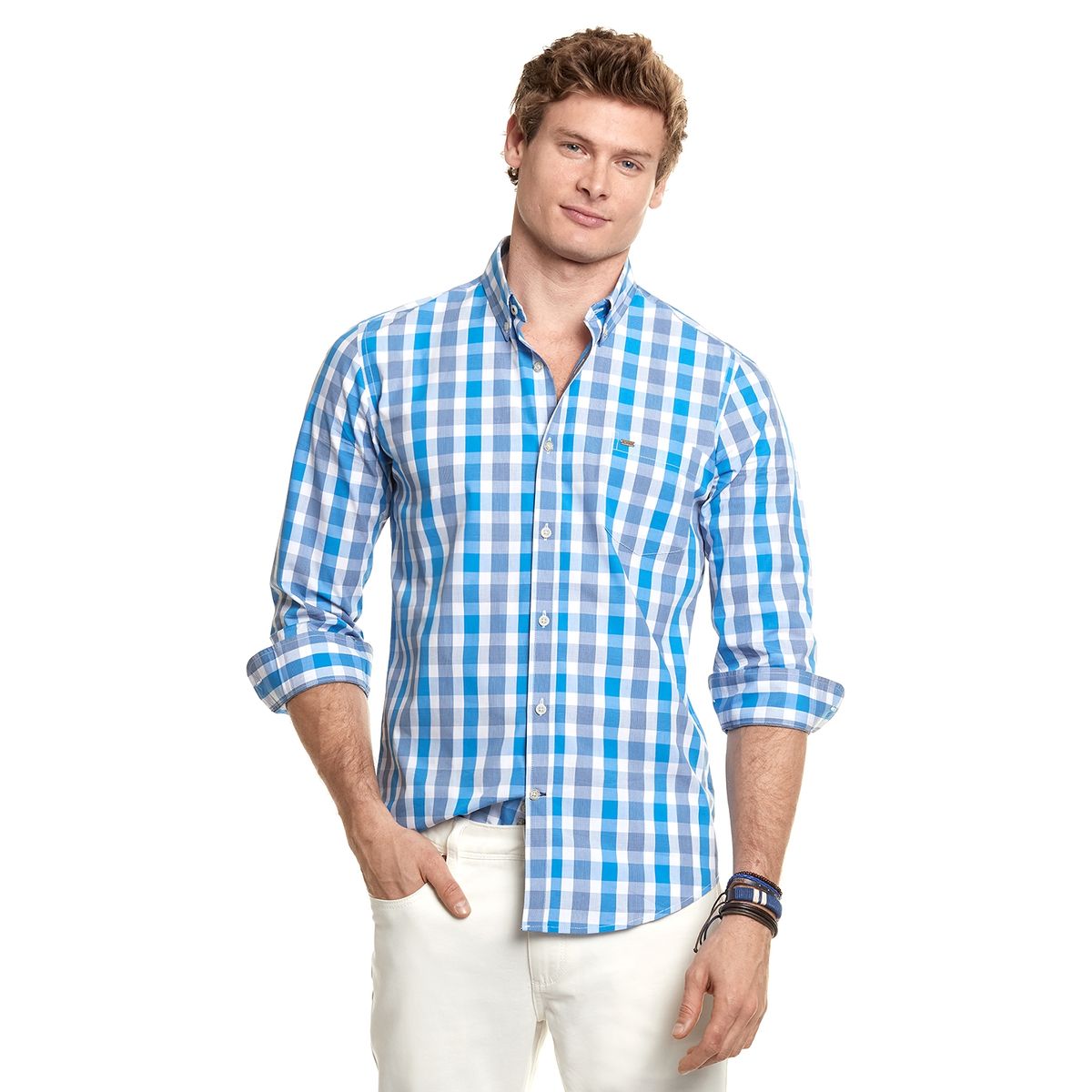 FEROUCH - Camisa Checkered Chicago Fj Azul Ferouch