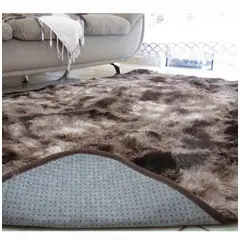 GENERICO - Alfombra peluda tipo Shaggy 300cm x 200cm Café Jaspeado