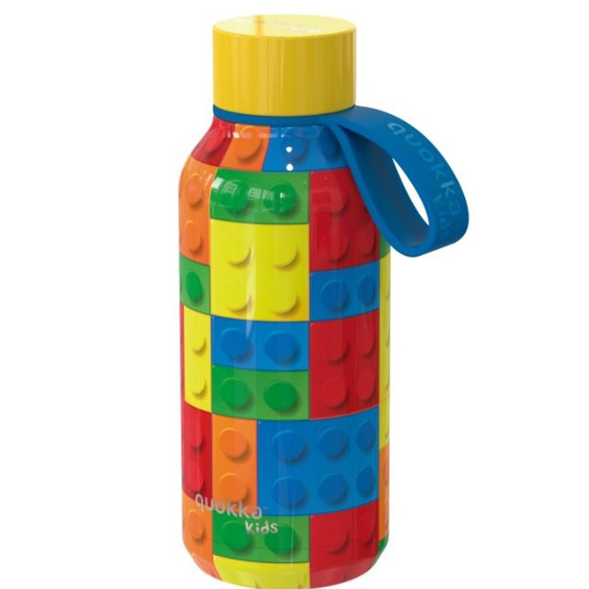 QUOKKA - QUOKKA KIDS STAINLESS STEEL BOTTLE SOLID WITH STRAP COLOR BRICKS 330 ML