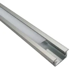 DEMASLED - Perfil Aluminio Difusor Plano Opal Cinta Led Embutir 17x8mm