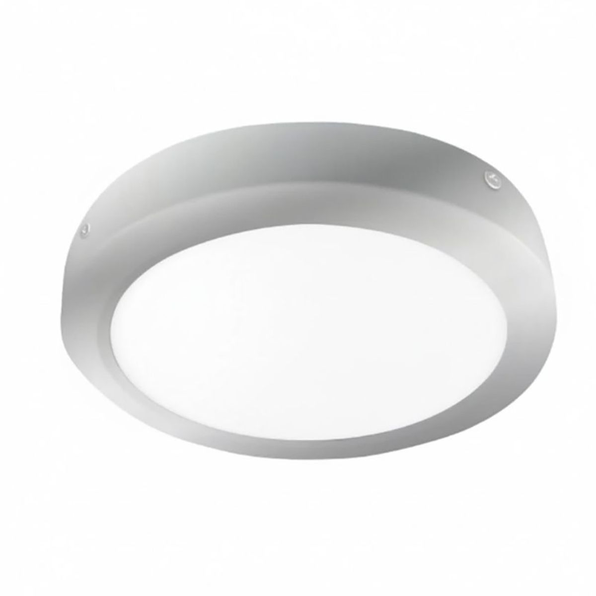 DEMASLED - Foco LED redondo Borde Niquelado Sobrepuesto 22cm 18W Luz cálida 220V
