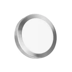 DEMASLED - Foco LED redondo Borde Niquelado Sobrepuesto 22cm 18W Luz cálida 220V