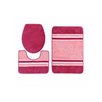 Alfombra Para Baño Set Rosado 50 X 75 Cm