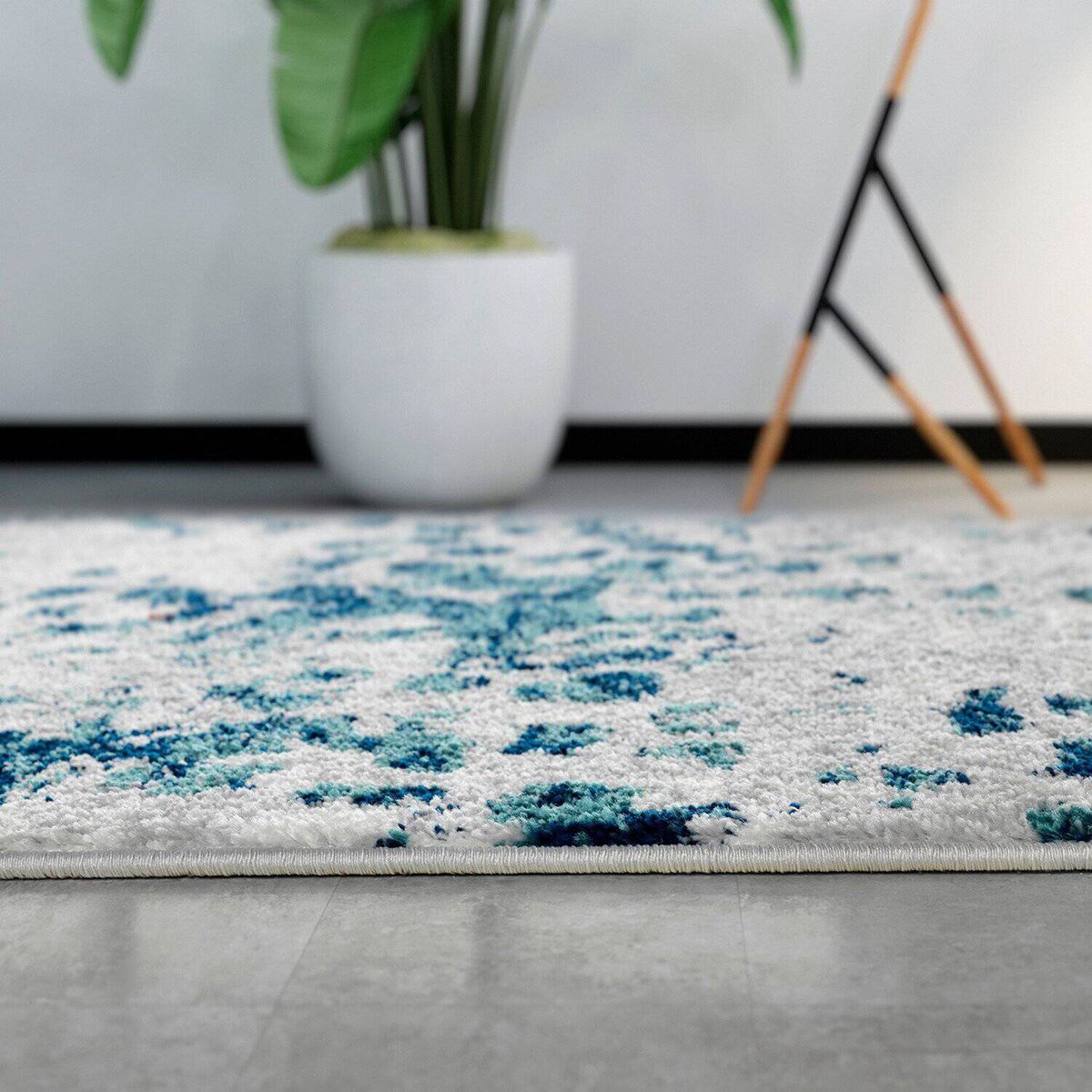 MODA ALFOMBRAS - Bajada De Cama Florida Azul 60 X 90 Cm