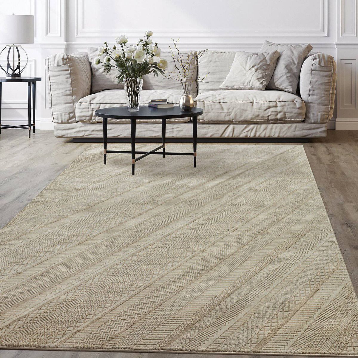 MODA ALFOMBRAS - ALFOMBRA BABIL BEIGE 120 x 180 cm