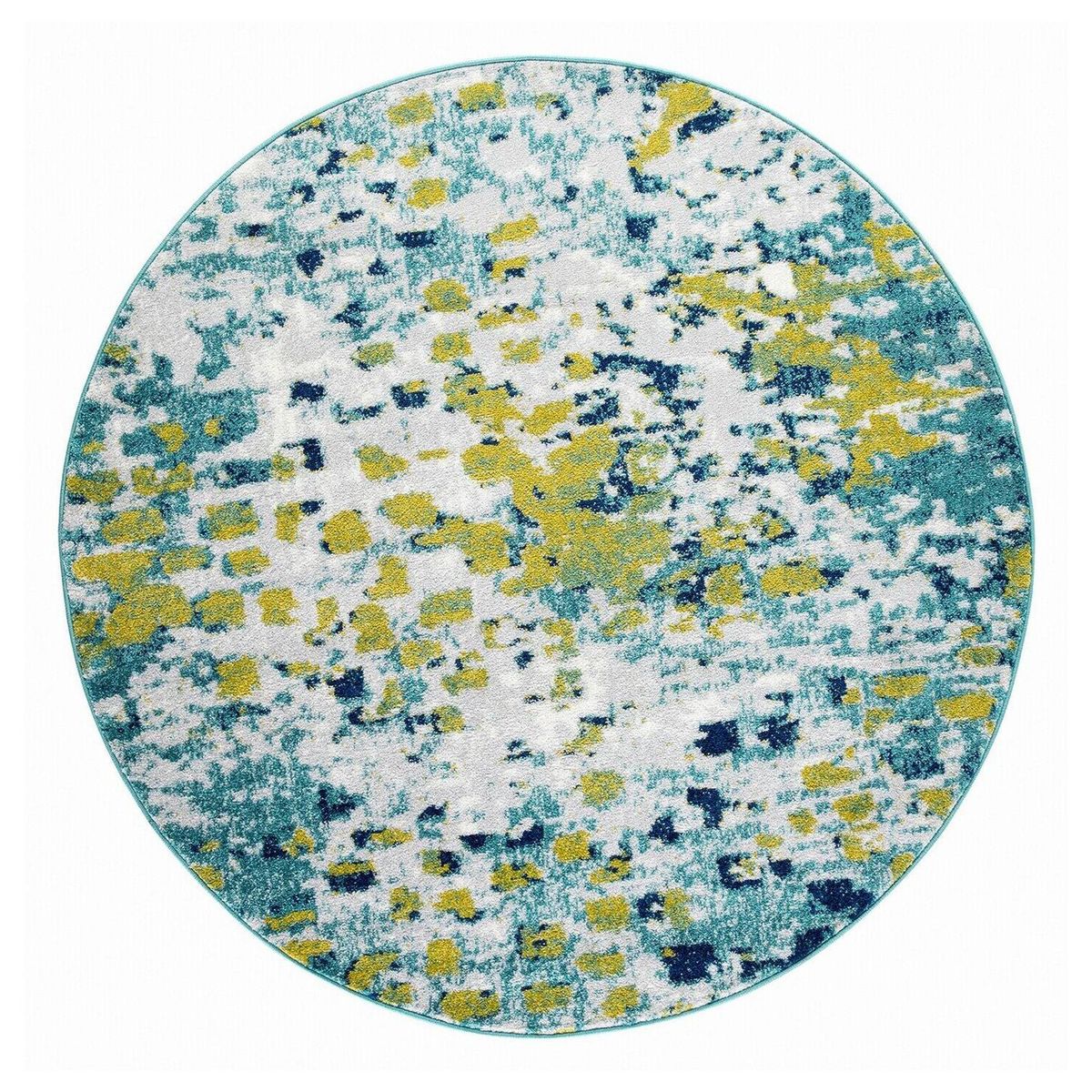 MODA ALFOMBRAS - Alfombra Redonda Florida Verde 160 X 160 Cm