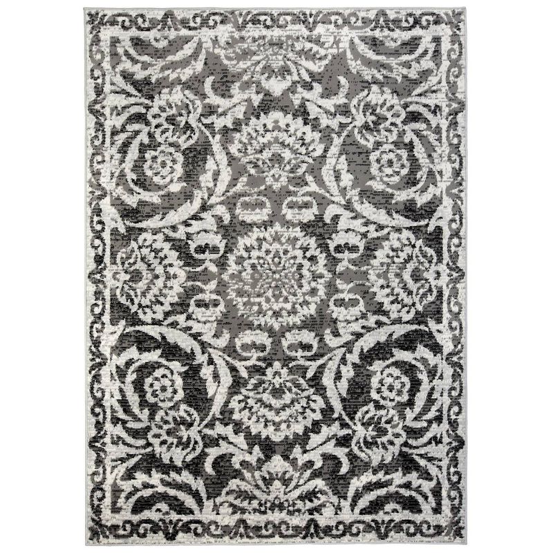 MODA ALFOMBRAS - ALFOMBRA KASHAN KING GRIS 153 cm *213 cm