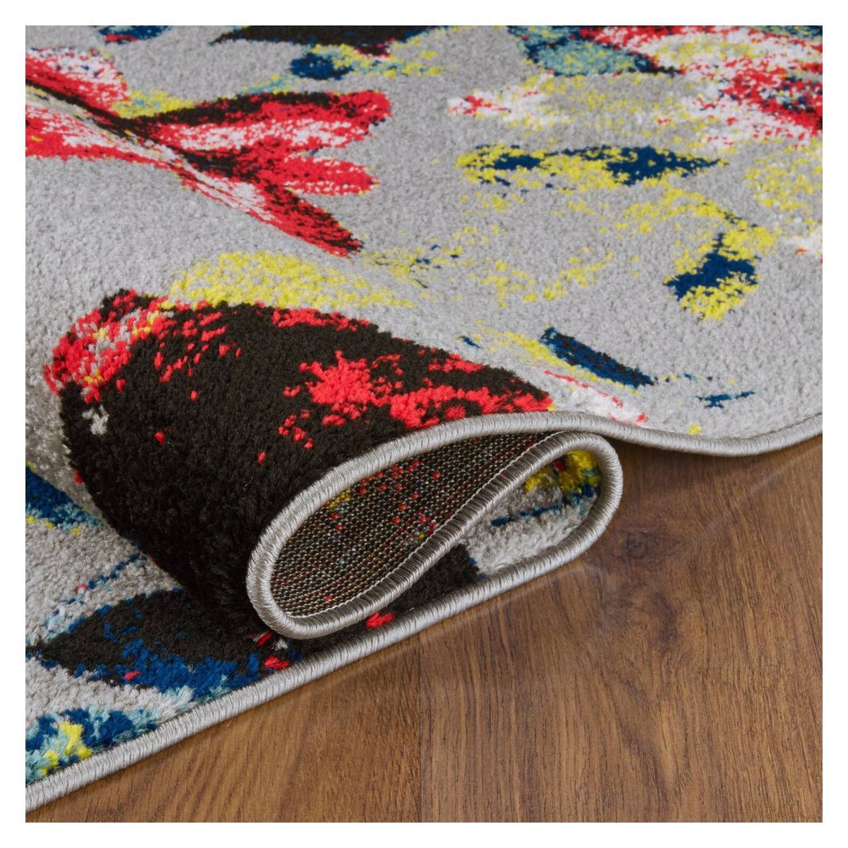 MODA ALFOMBRAS - ALFOMBRA FLORIDA PASILLO  GRIS 70X230CM