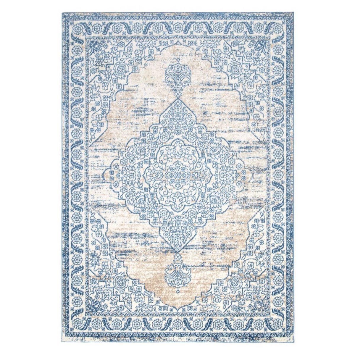 MODA ALFOMBRAS - ALFOMBRA FLORIDA AZUL 120X180CM