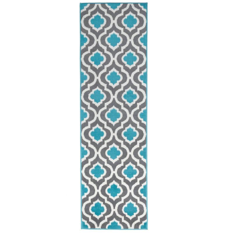 MODA ALFOMBRAS - ALFOMBRA KASHAN KING PASILLO AZUL 61 cm x 213 cm