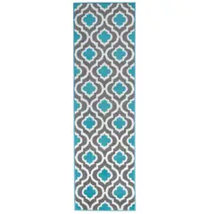 MODA ALFOMBRAS - ALFOMBRA KASHAN KING PASILLO AZUL 61 cm x 213 cm