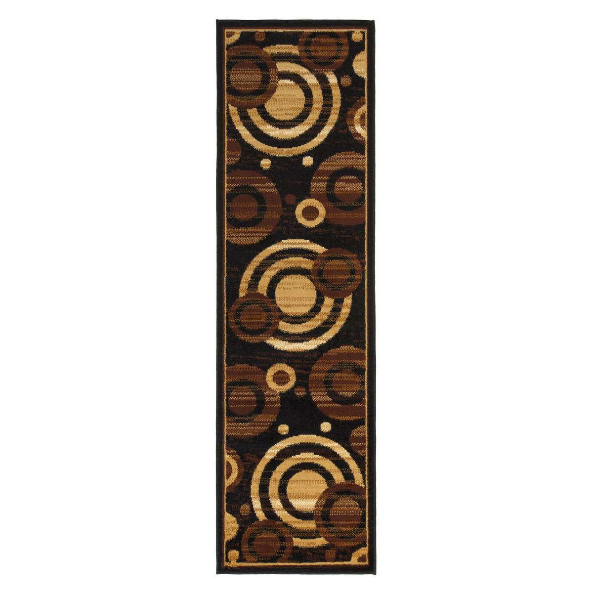 MODA ALFOMBRAS - ALFOMBRA PASILLO KASHAN KING NEGRA 66 cm x 430 cm