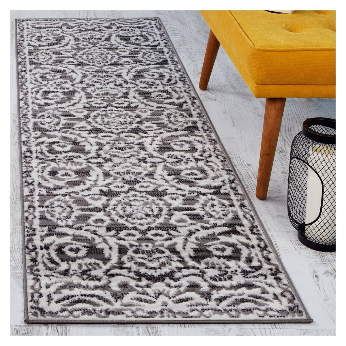 MODA ALFOMBRAS - ALFOMBRA KASHAN KING PASILLO GRIS 61X213CM.