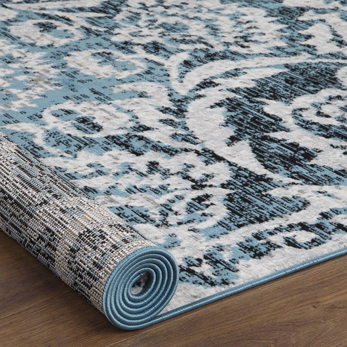 MODA ALFOMBRAS - ALFOMBRA KASHAN KING AZUL 153 cm * 213 cm