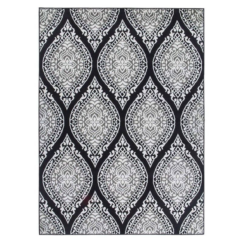 MODA ALFOMBRAS - Bajada De Cama Kashan King Negra 60 X 90 Cm