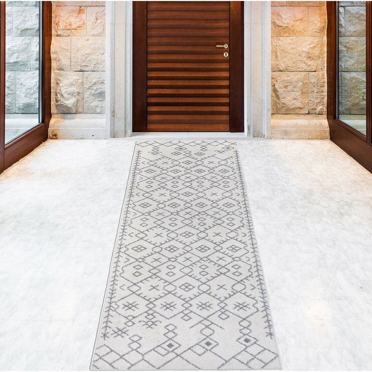 MODA ALFOMBRAS - ALFOMBRA PASILLO FLORIDA BLANCA 70x230 cm