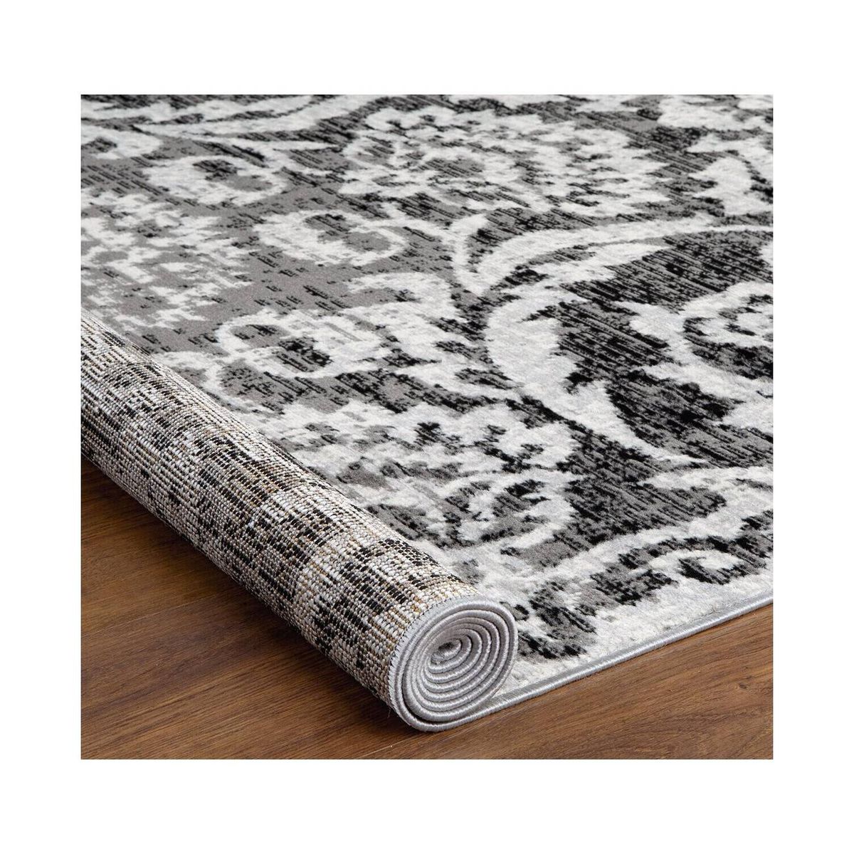 MODA ALFOMBRAS - Bajada De Cama Kashan King Negra 60 X 90 Cm