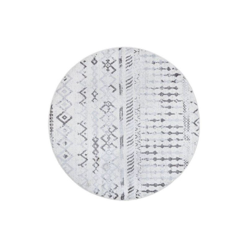 MODA ALFOMBRAS - ALFOMBRA REDONDA PHOENIX GREY 240 cm * 240 cm