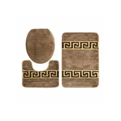 MODA ALFOMBRAS - Alfombra Para Baño Set Café 50 X 75 Cm
