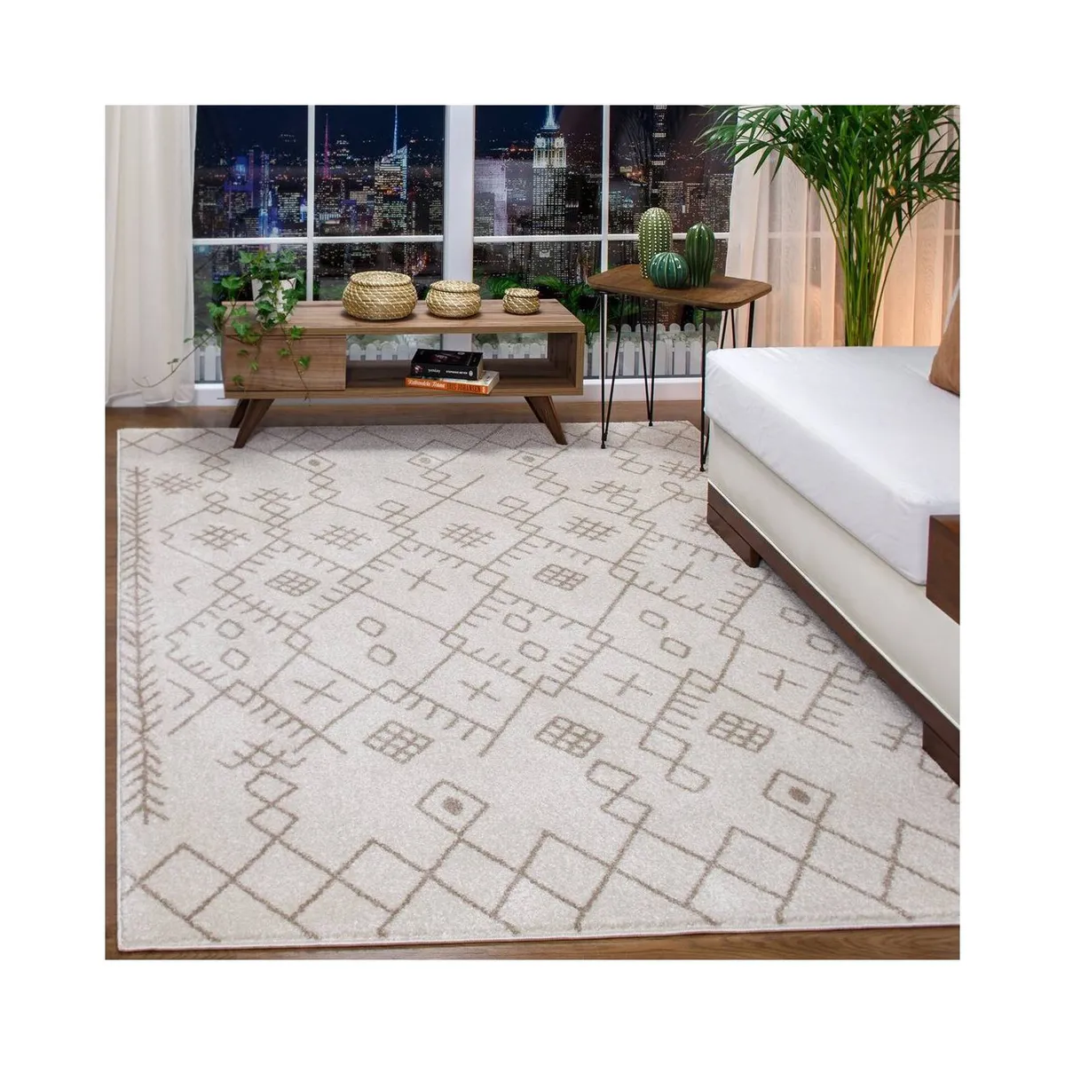 MODA ALFOMBRAS - ALFOMBRA FLORIDA BEIGE160 x 230 cm