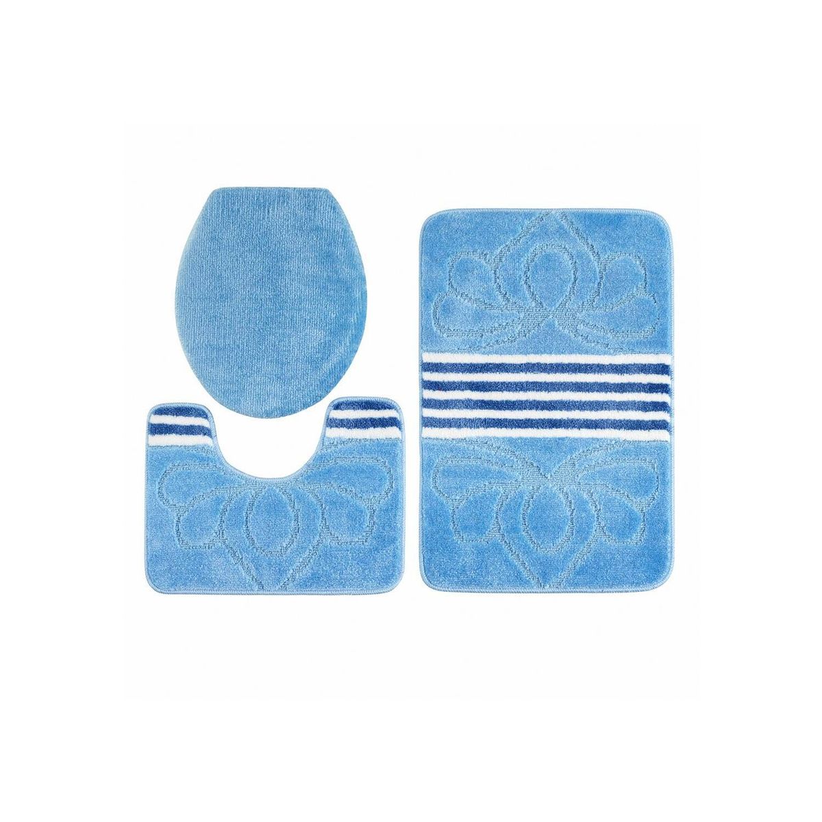 MODA ALFOMBRAS - Alfombra Para Baño Set Azul 50 X 75 Cm