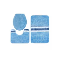 Alfombra Para Baño Set Azul 50 X 75 Cm