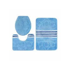 MODA ALFOMBRAS - Alfombra Para Baño Set Azul 50 X 75 Cm