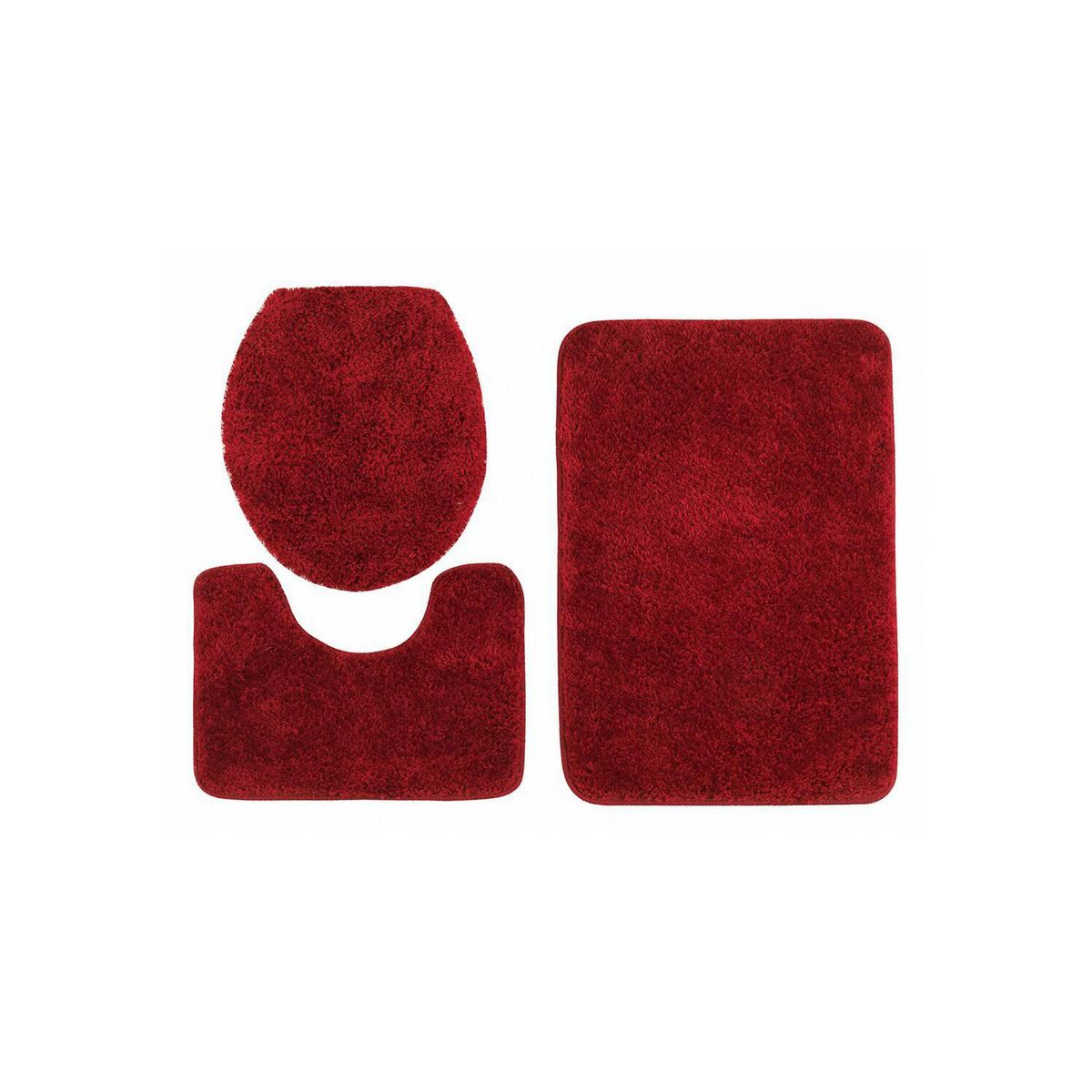 MODA ALFOMBRAS - Alfombra Para Baño Set Rojo 50 X 75 Cm