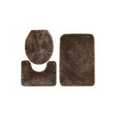 MODA ALFOMBRAS - Alfombra Para Baño Set Café 50 X 75 Cm