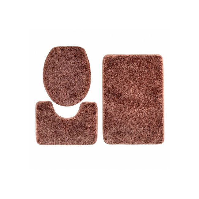 MODA ALFOMBRAS - Alfombra Para Baño Set Naranjo 50 X 75 Cm