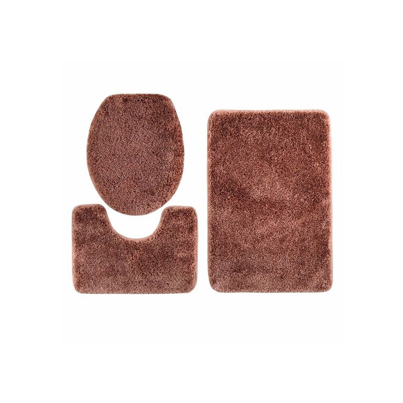 MODA ALFOMBRAS - Alfombra Para Baño Set Naranjo 50 X 75 Cm