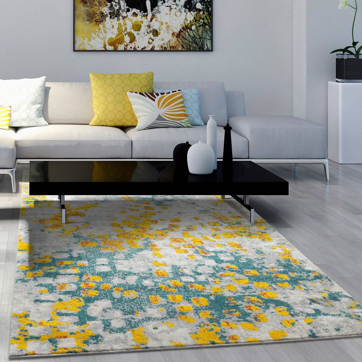 MODA ALFOMBRAS - Alfombra Florida Amarilla 200 X 290 Cm