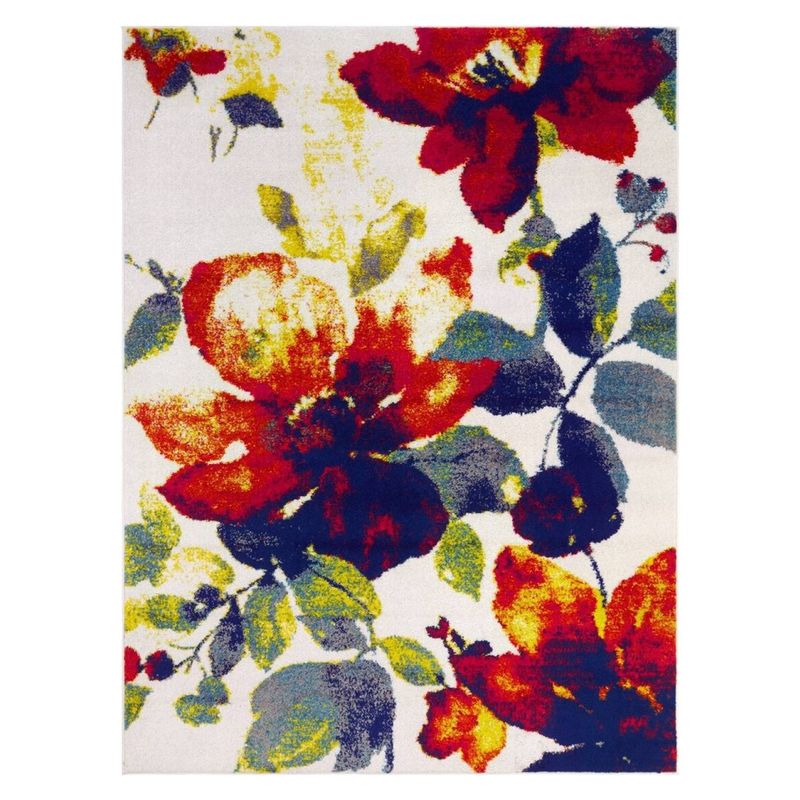 MODA ALFOMBRAS - ALFOMBRA FLORIDA BLANCA 120X180CM