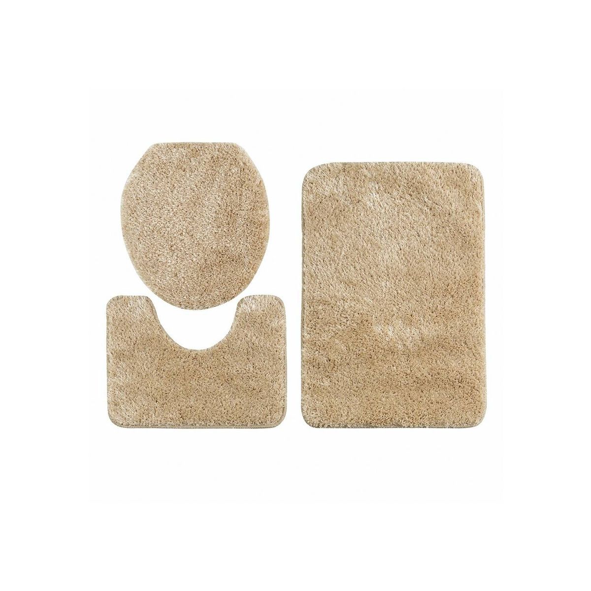 MODA ALFOMBRAS - Alfombra Para Baño Set Beige 50 X 75 Cm