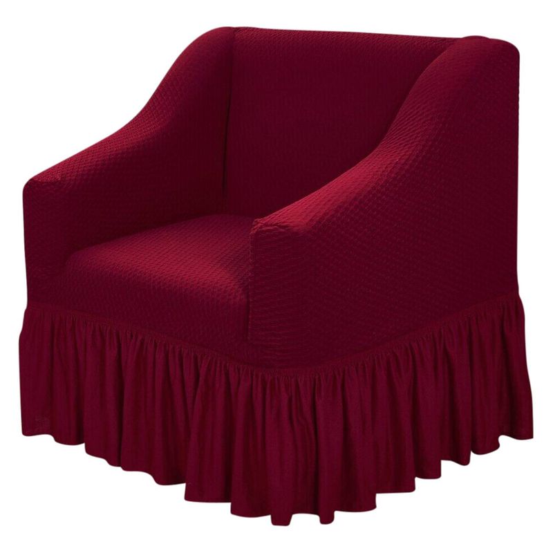 MODA ALFOMBRAS - Funda Para Sofa 1 Cuerpo Burdeo 78 X 85 Cm
