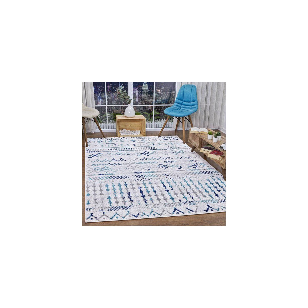 MODA ALFOMBRAS - ALFOMBRA PHOENIX AZUL 240 cm * 305 cm