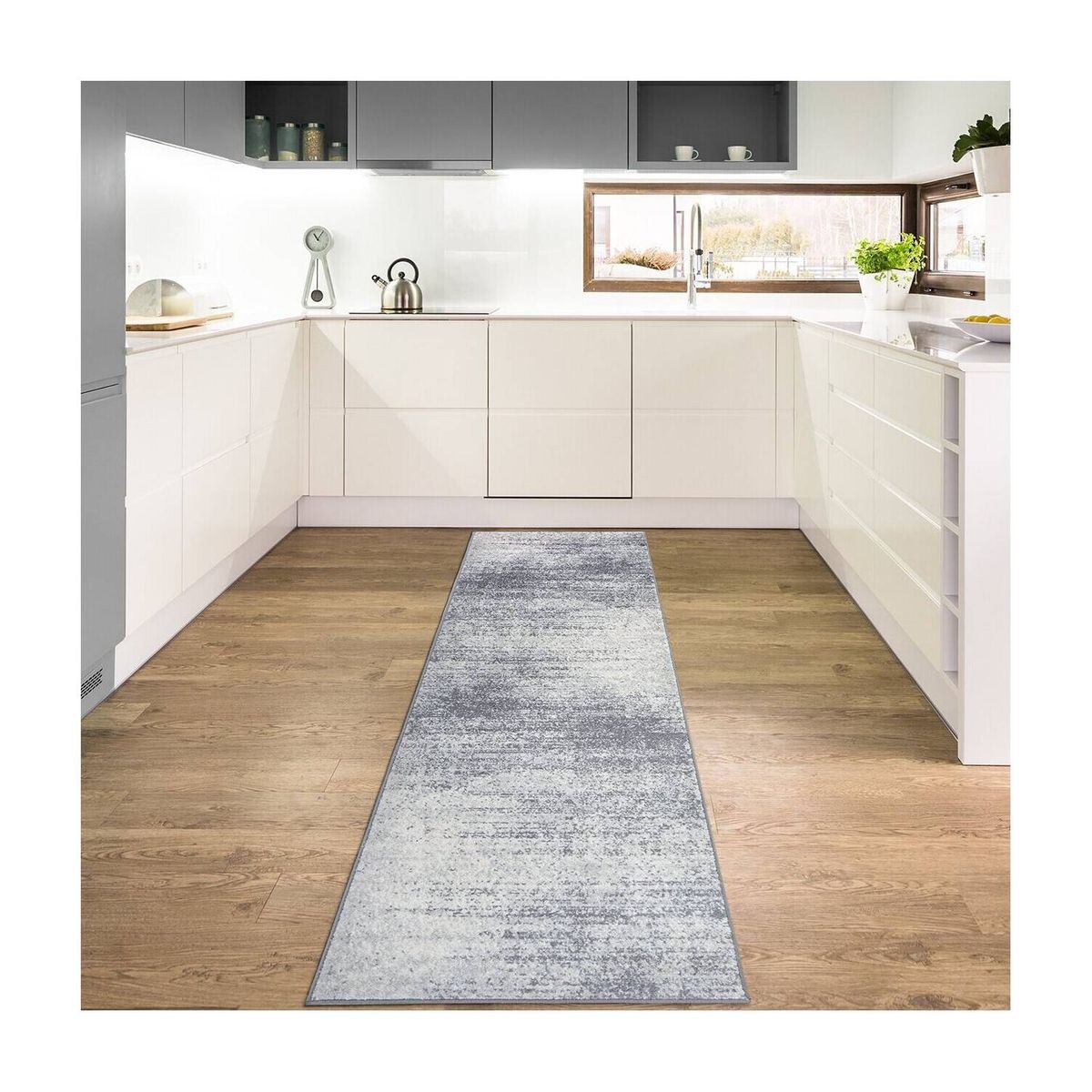 MODA ALFOMBRAS - ALFOMBRA PASILLO FLORIDA GRIS 70x230 cm