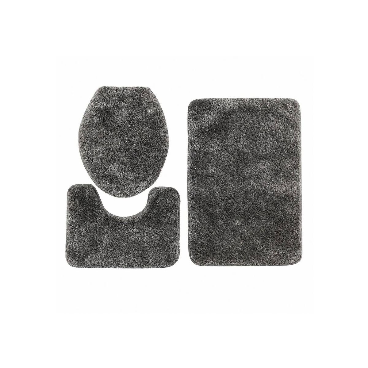 MODA ALFOMBRAS - Alfombra Para Baño Set Gris 50 X 75 Cm