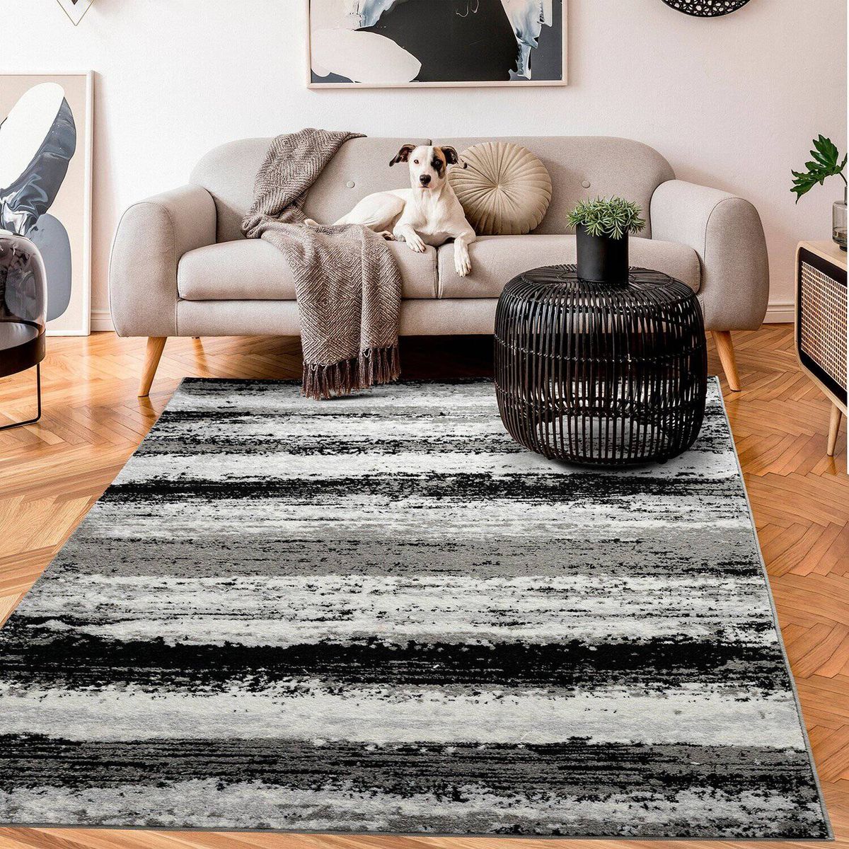 MODA ALFOMBRAS - Alfombra Florida Gris 120 X 180 Cm