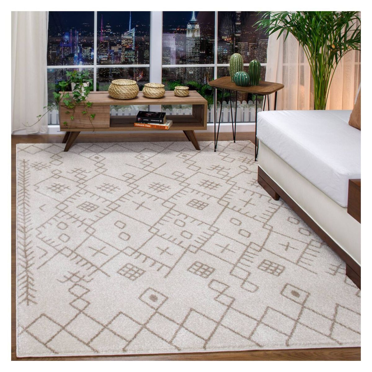 MODA ALFOMBRAS - ALFOMBRA FLORIDA BEIGE 120X180CM