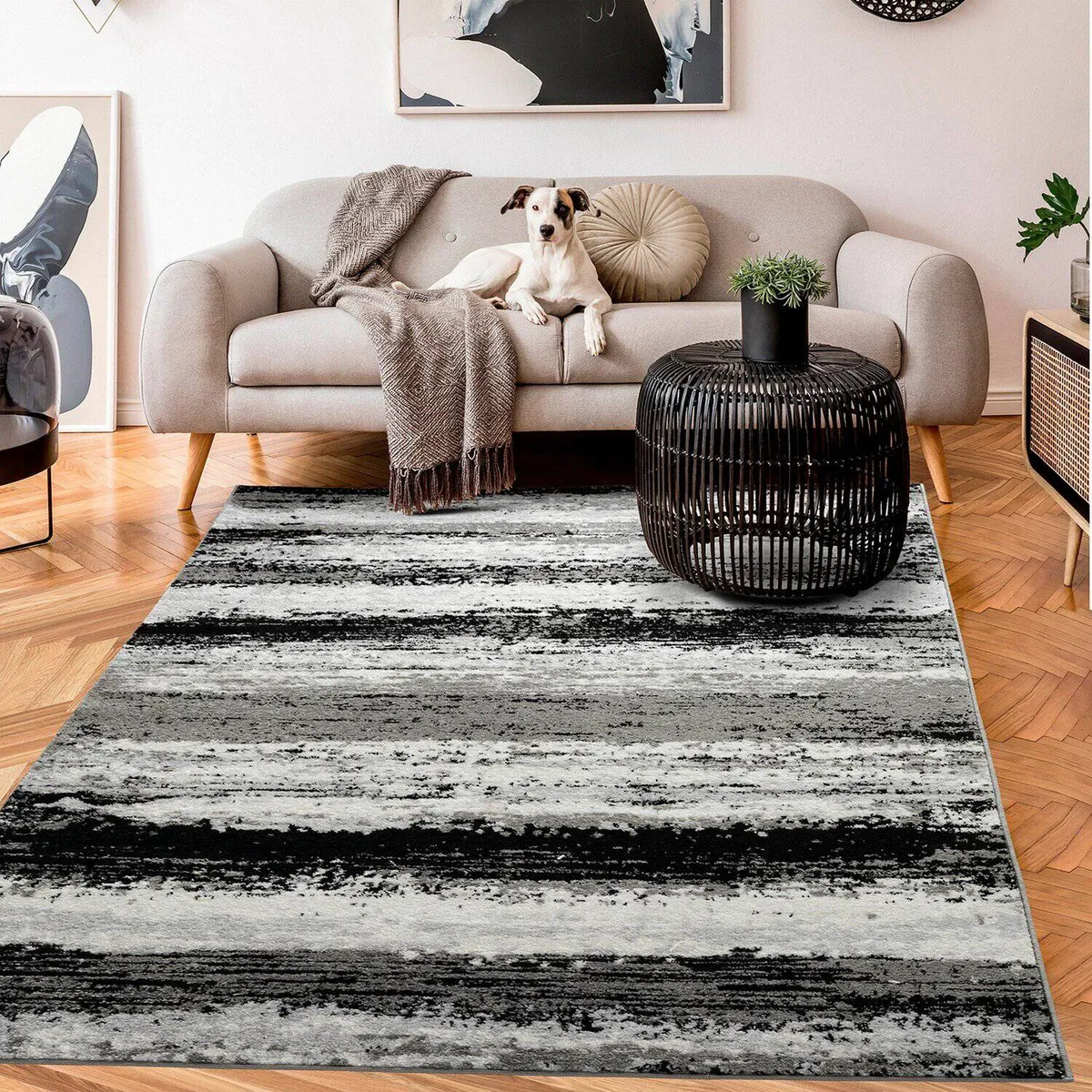 MODA ALFOMBRAS - Alfombra Florida Gris 160 X 210 Cm.