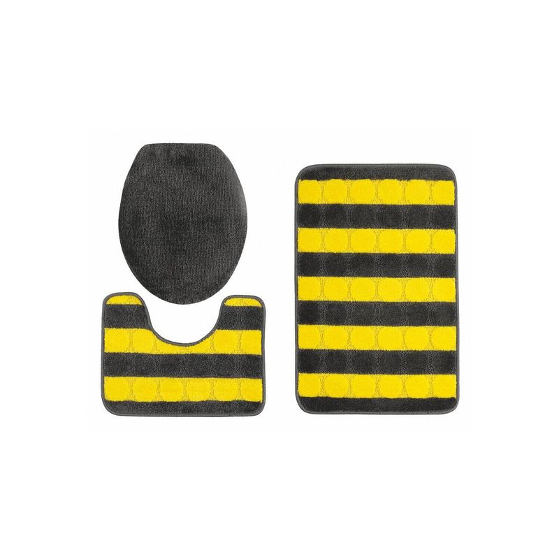 MODA ALFOMBRAS - Alfombra Para Baño Set Amarillo 50 X 75 Cm