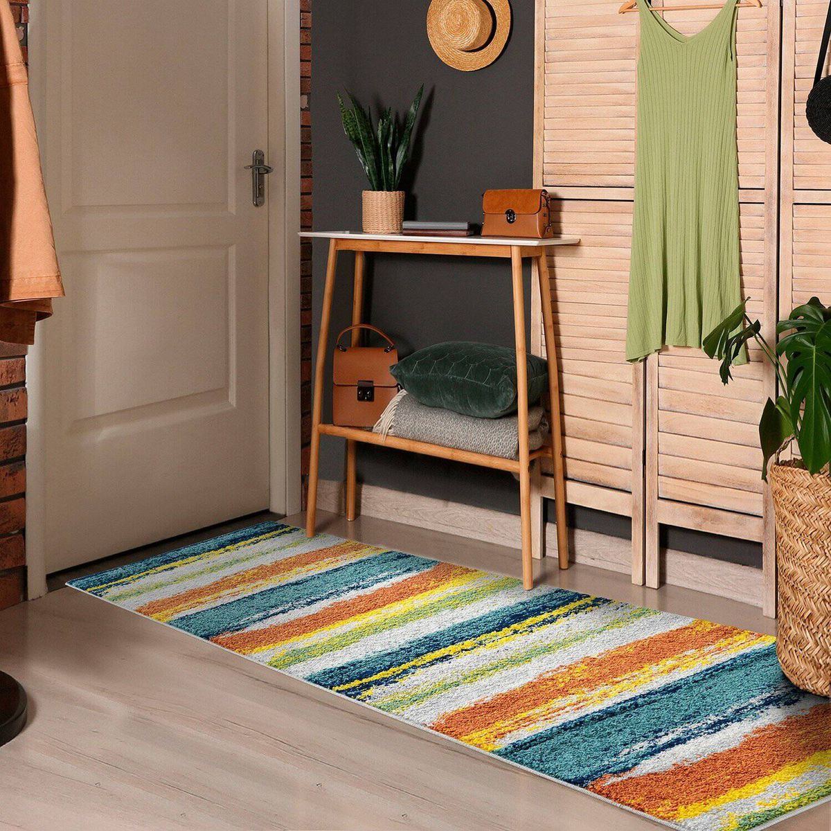 MODA ALFOMBRAS - Alfombra Pasillo Florida Verde 70 X 230 Cm