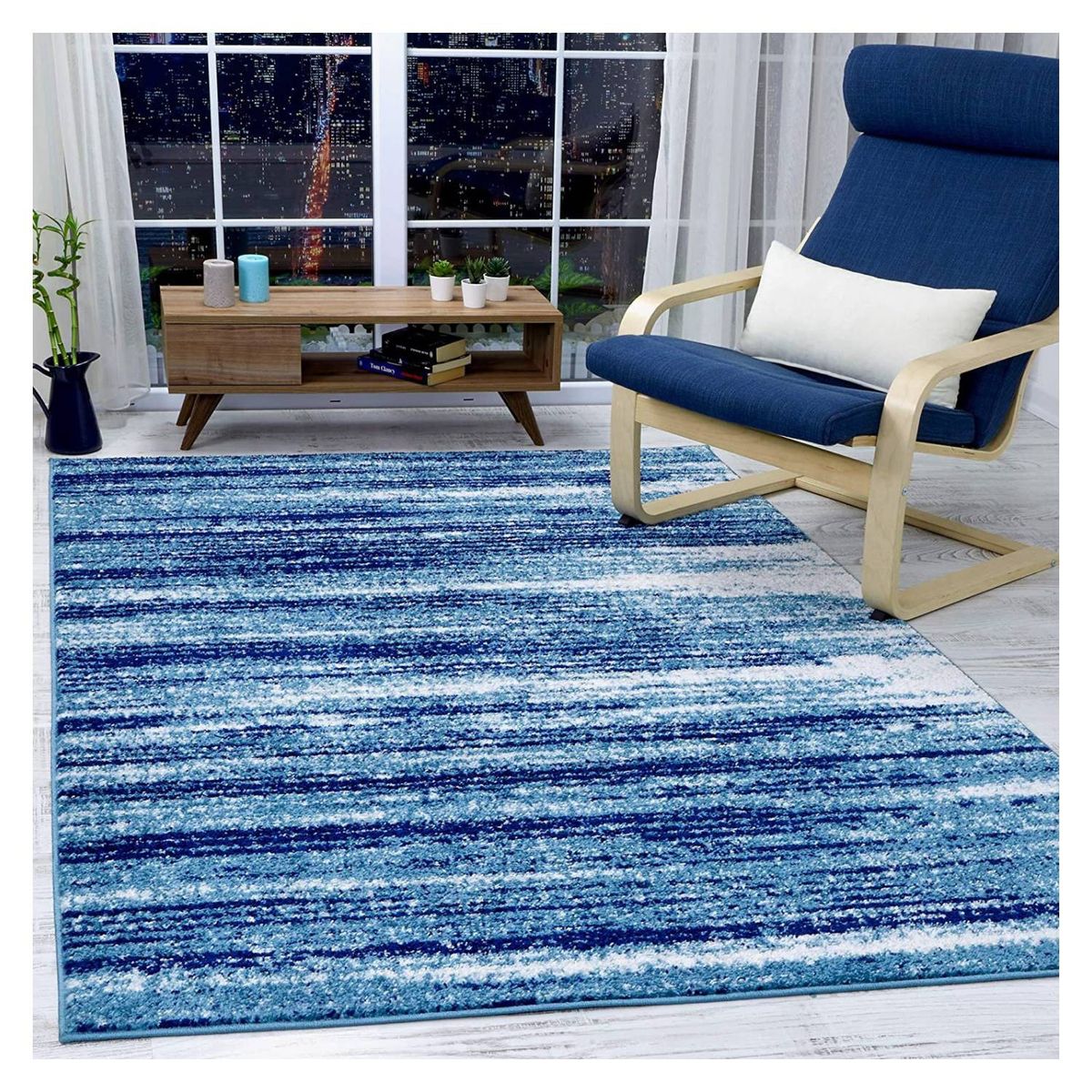 MODA ALFOMBRAS - ALFOMBRA SIESTA AZUL 240 cm * 305 cm