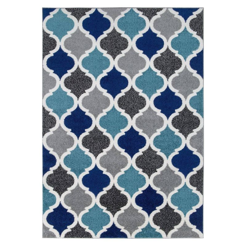 MODA ALFOMBRAS - ALFOMBRA FLORIDA TURQUESA 160 cm * 210 cm