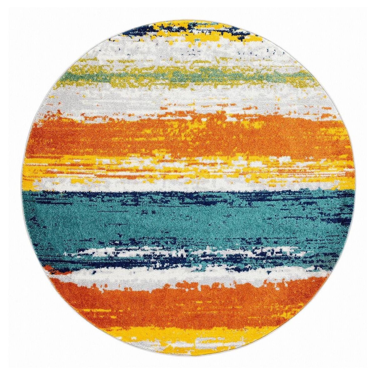 MODA ALFOMBRAS - Alfombra Redonda Florida Verde 160 X 160 Cm