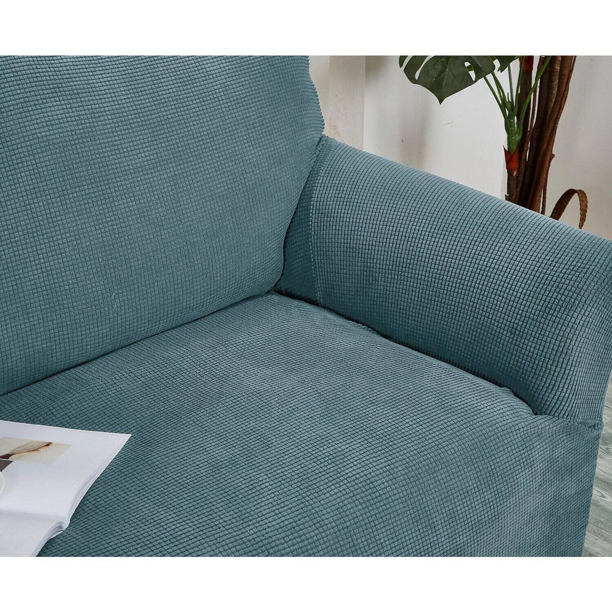 MODA ALFOMBRAS - Funda Para Sofa 1 Cuerpo Turquesa 78 X 85 Cm